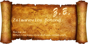 Zelmanovics Botond névjegykártya